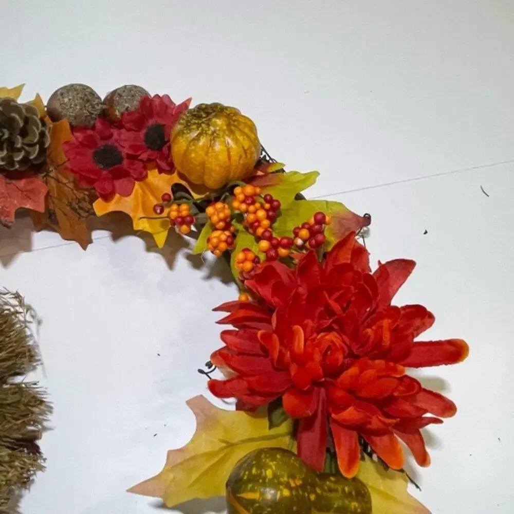 Thanksgiving Turkey Welcome Grapevine Wreath 19